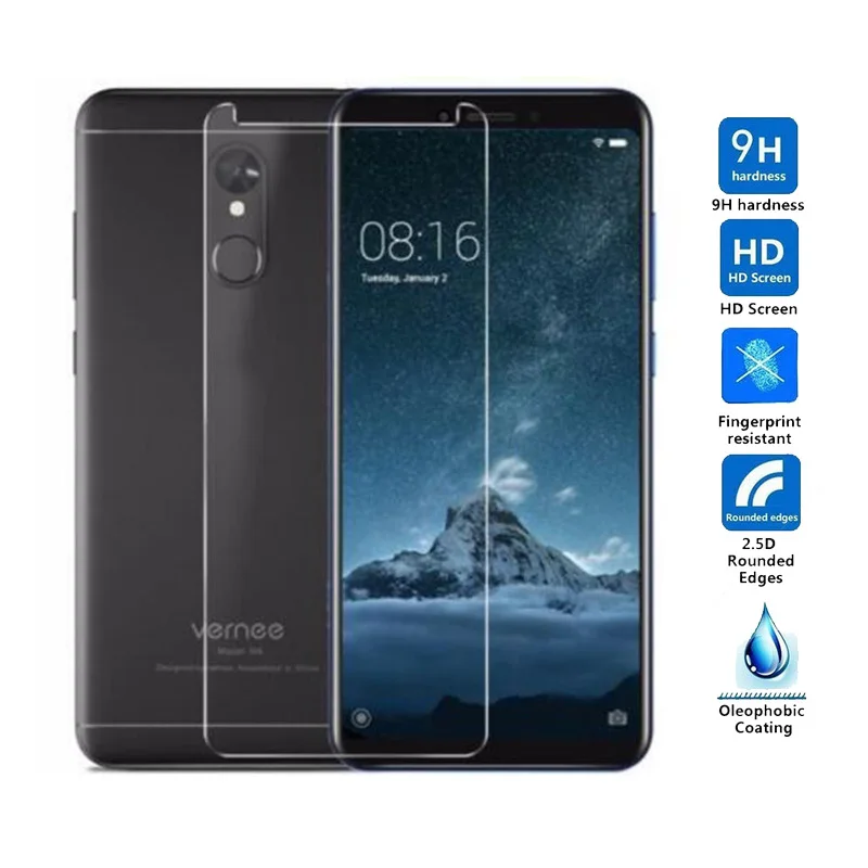 

2PCS For Vernee M6 M5 Tempered Glass Premium Screen Protector For Vernee Apollo Lite Protective Phone Film For Vernee Thor PLUS