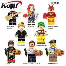 Одна Супер Герои Салли Эль Chapulin Colorado Chavo Del 8 Пабло Пикассо строительные блоки кирпичи Детский подарок игрушки KF8038