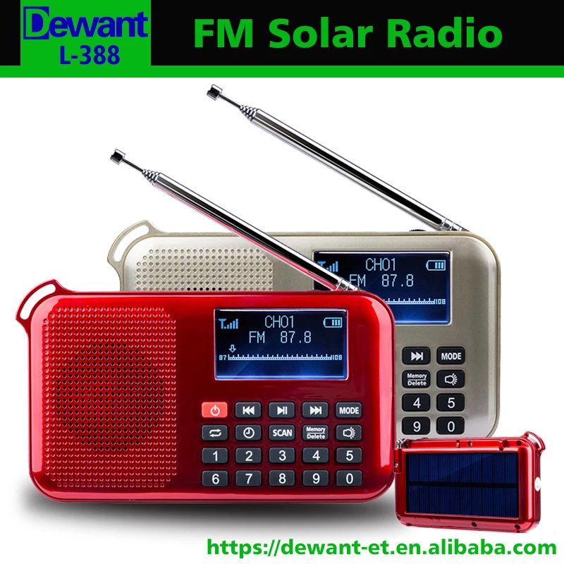 10 шт. бесплатная доставка Портативная колонка на солнечной батарее с FM радио mp3
