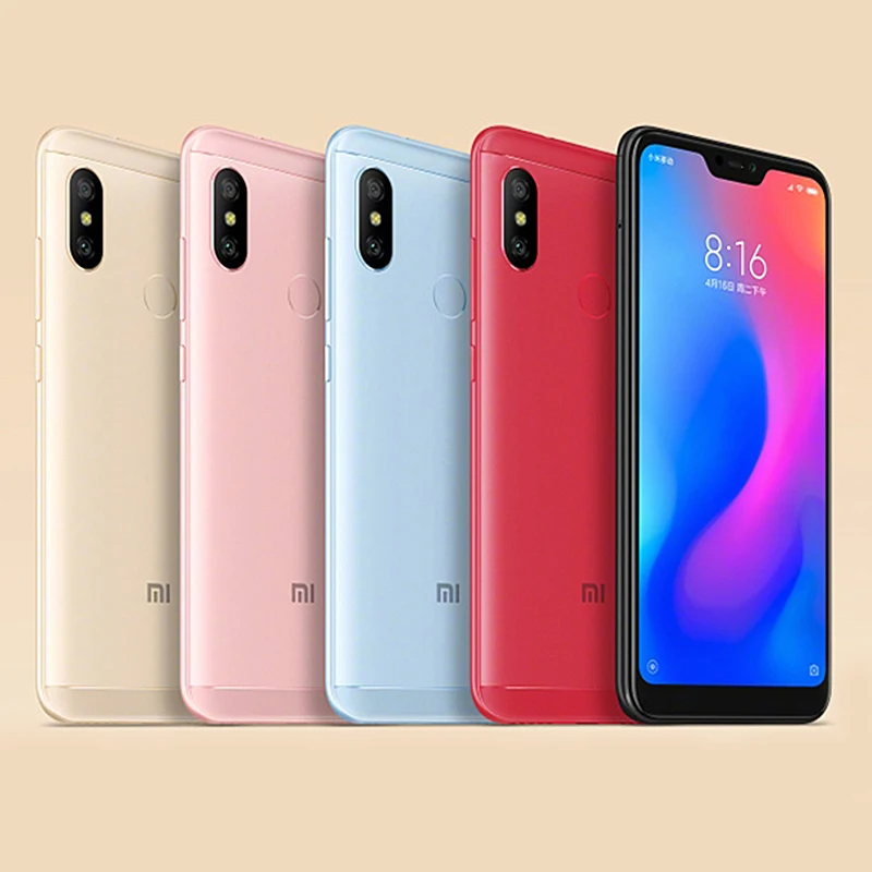 Глобальной прошивки телефон Xiaomi Redmi 6 Pro 6Pro 4 Гб Оперативная память 32 ГБ Встроенная