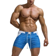 Шорты для плавания для мужчин с принтом и завязками, быстросохнущие шорты для пляжа, одежда для плавания, Шорты для плавания, спортивный костюм