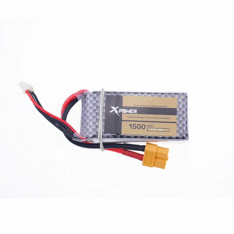 

1pcs Xpower LiPo Battery 11.1V 1500Mah 3S 40C XT60/T Plug For RC Car Airplane WLtoys V950 Helicopter Part