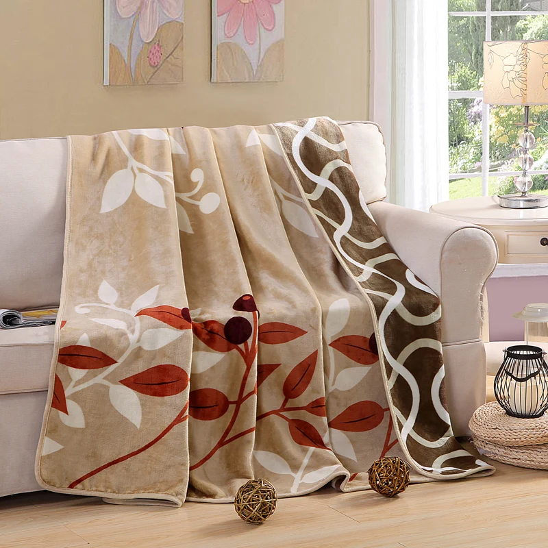 

Stylish Double-Sided Printing Pattern Double Layer Blanket Leisure Blankets For Beds Fleece Warm Winter Sleeping Sofa Bedspreads