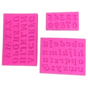 

Angel Wings Food grade 3D fondant cake silicone mold English letters and Numbers Reverse forming chocolate decoration tools 0182