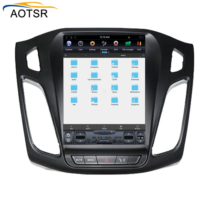 Perfect Tesla style Android car gps radio player head unit for ford focus 2012 - 2017 gps navigation car radio stereo no dvd big screen 7