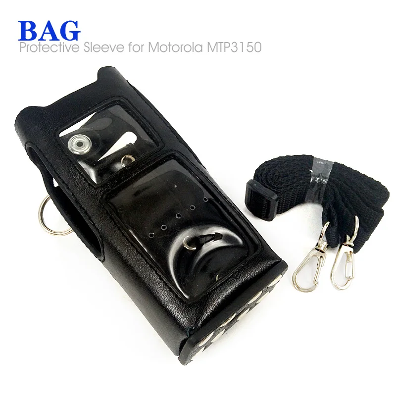 

Leather Protective Sleeve Hard Holster Bag Case for Motorola MTP3150 MTP3100 MTP325 Walkie Talkie Two Way Radio