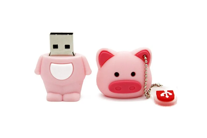 Милый USB флеш-накопитель Маленькая свинья карта памяти USB накопитель 64 ГБ 32 ГБ 16 ГБ 8 ГБ 4 ГБ Флешка USB 2,0 свадебные подарки USB диск