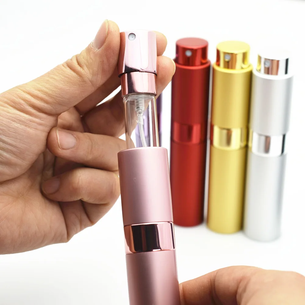 

New 10ML Portable Mini Aluminum Refillable Spray Perfume Bottle Empty Cosmetic Containers Atomizer For Traveler