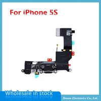 MXHOBIC 10 шт./лот высококачественный звуковой разъем USB зарядное устройство зарядный порт док-станция разъем гибкий кабель для iPhone 5S черный/белый - изображение