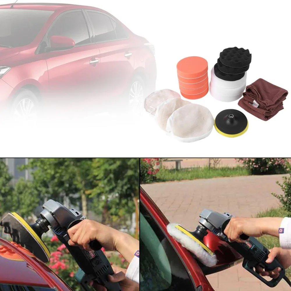 18pcs Car Polishing Pad Set Polishing Sponge Wheel Kit Automobile