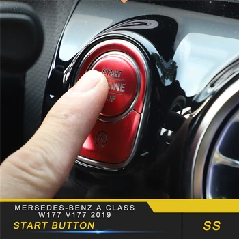 

Auto Car Start Button Sticker Cover Trim Accessories for Mersedes-benz A Class W177 V177 2019