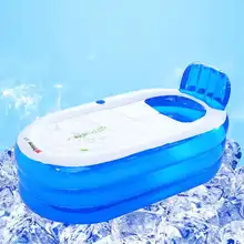 Взрослых надувная Ванна Дома Взрослый ванна Сгущает складной Пластик Ванна всего тела купальный может сидеть