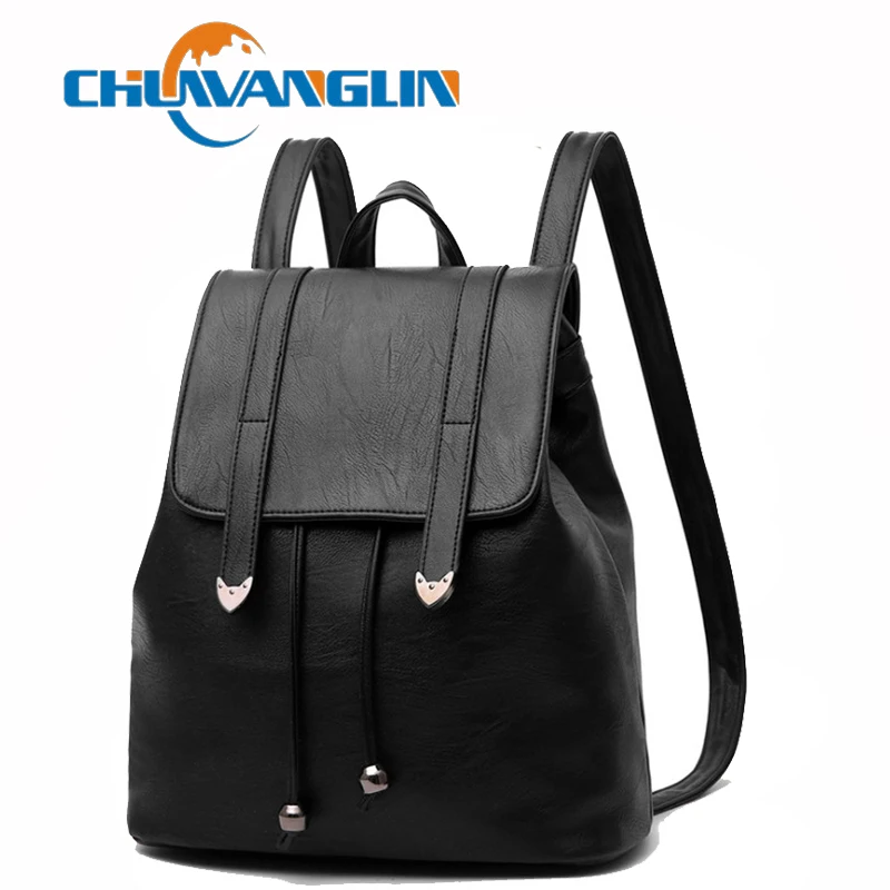 

Chuwanglin Fashion backpack women preppy style school bags casual Wild leather backpack women's travel bag S1668