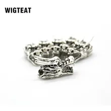 3 шт. тибетский серебряный дракон головка волос оплетка Dread дредлок бусины-трубки кольцо для Эластичные аксессуары для волос