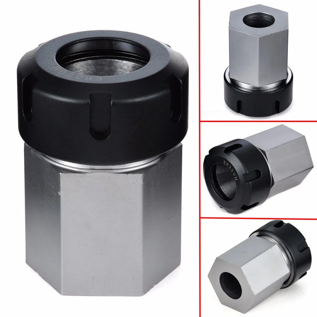 

1pc Hex ER32 Spring Chuck Collet Holder Hard Steel 45x65mm Mayitr For Lathe Engraving Machine