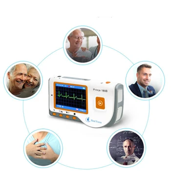 

Handheld Heart Monitor Continuous Measuring Color Screen USB Software Heal Force Prince 180B Portable Household Heart Ecg EKG