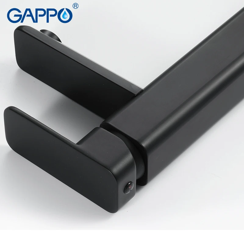 GAPPO смеситель для раковины, смесители для ванной комнаты на бортике, черные краны