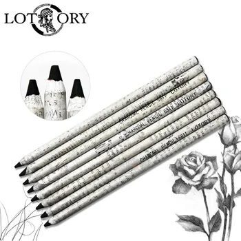 

6811 Soft Charcoal Crayon pen Extreme Black Sketch Pencil 12pcs/box student Painting supplies drawing pencil lapices grafito