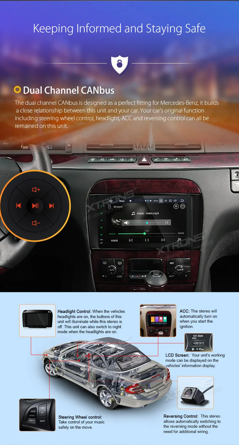 Clearance 8" Android 8.0 OS Car Multimedia Navigation GPS Radio for Mercedes-Benz S-Class W220 1998-2005 with Car Play Function Support 19