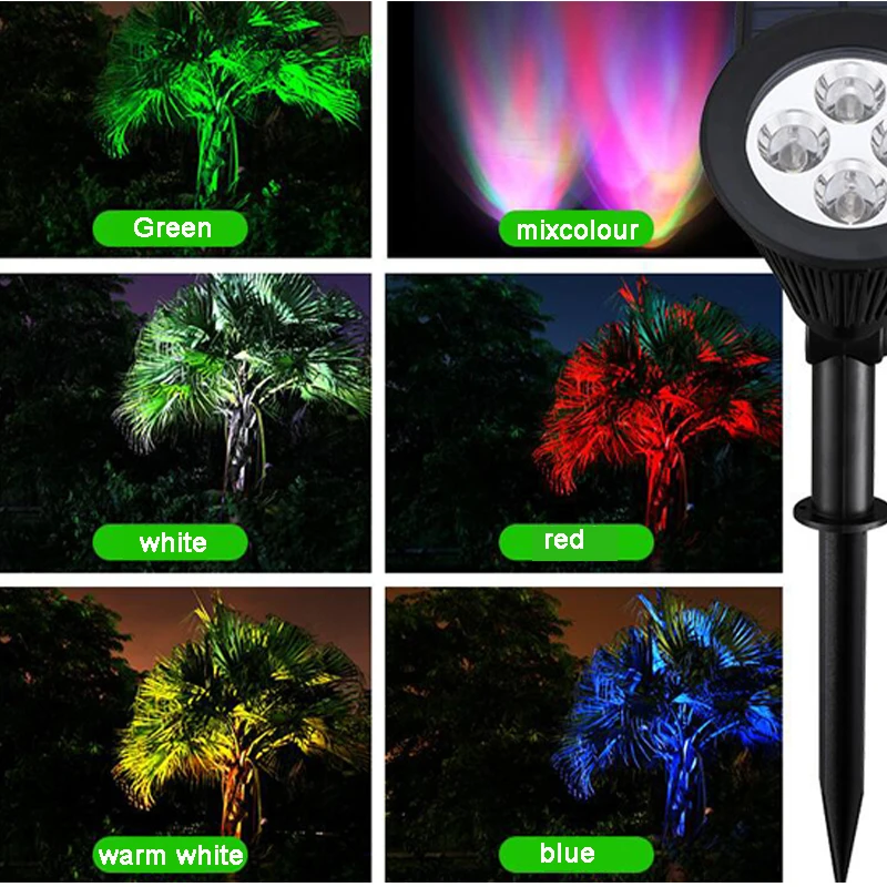 Solar Light BulbOutdoor Waterproof LED Solar LightSolar Lamp Garden Solar Powered Spotlights Lawn Lamp Landscape Floodlights (6)