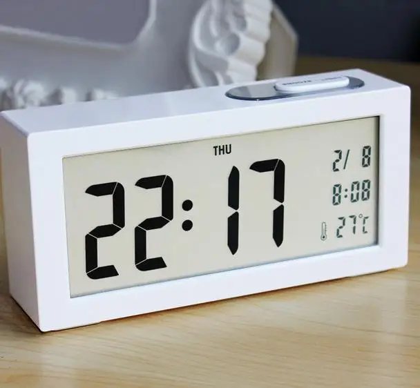 Светящиеся маленькие часы-будильник quieten Детские прикроватные часы неоновый модный светодиодный дисплей электронные настольные цифровые настольные часы