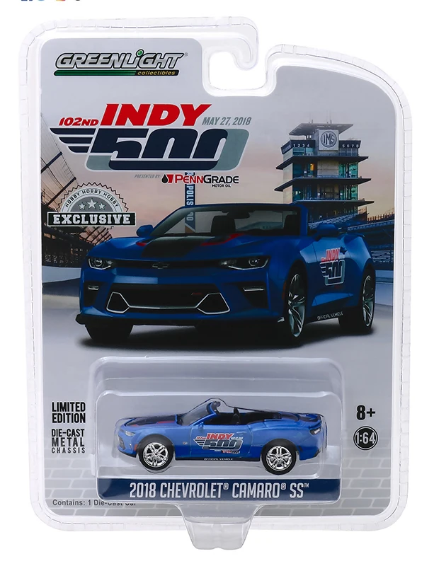 Игрушечный автомобиль Chevro let Camaro 2018 с зеленсветильник 1:64 500 игрушечный из сплава