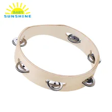 " ручной деревянный колокольчик с металлом один ряд бубенцов игрушки, музыкальный инструмент Ударные музыкальные игрушки для детей Новое поступление