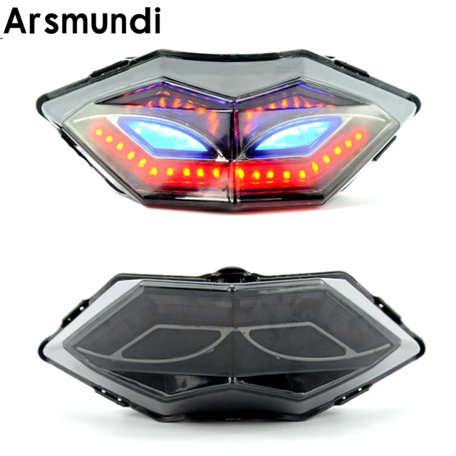 Motorcycle Led Tail Lights Rear Brake Taillights Cafe Racer Turn