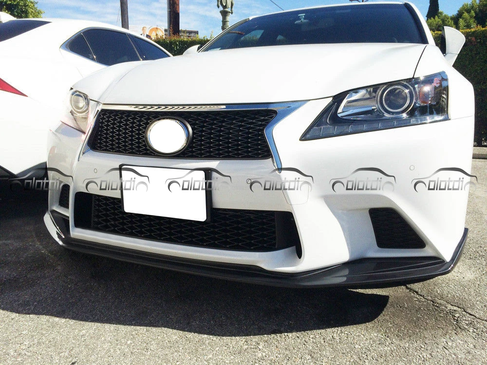 Стиль карбоновое волокно/PU материал передний губы бампер спойлер для Lexus GS 2012