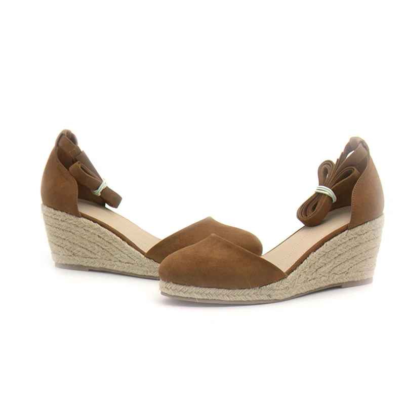 

Summer new slopes and hemp twine, single shoe cross strap, fashionable women's sandals.