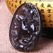 Светлое пятно из натуральной Ice обсидиан двенадцать знаки собаками hung кролик Корейский кулон