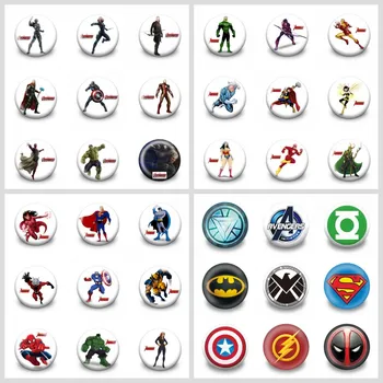 

18Pcs Hot Movie Character Avenger Round Badges Buttons Brooch Pins for Bag/Clothes Decorations Creativity Kid Present Party Gift