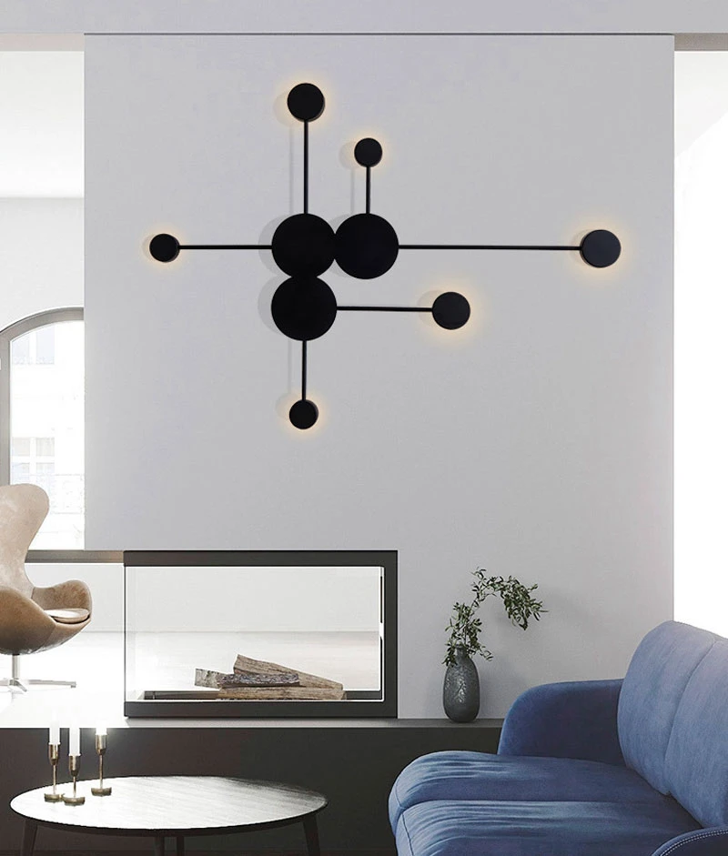 Novelty Modern LED Wall Lamp Minimalism Nordic Living Room Creative Wall Light LED  Decoration  Designer Corridor Hotel Bedroom (10)