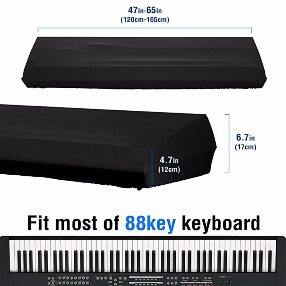 61/88 ключ черный пианино Пылезащитная крышка Ткань для ламинирования электронный Призма простыни защиты эластичный