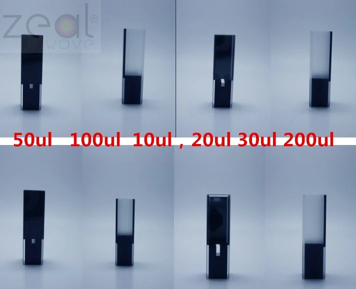 1PCS Quartz Cuvette Ultramicro Cuvette Flow Cell Center Height 8.5mm