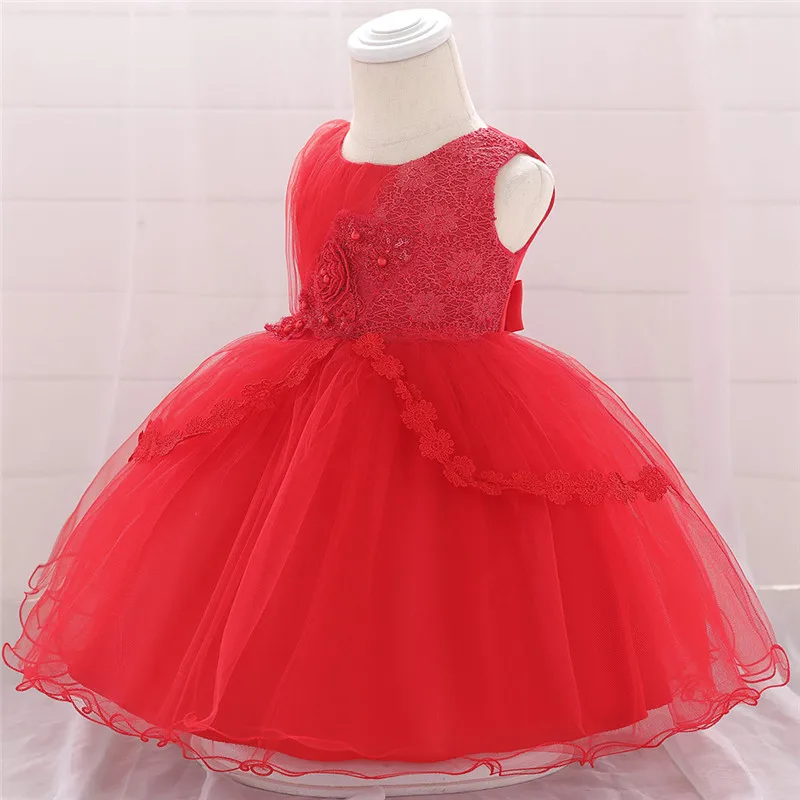 Платье с цветочным узором для маленьких девочек, кружевное платье с вышивкой для маленьких девочек 0-24 мес., 1 год, платья для дня рождения для маленьких девочек, Vestido, праздничное платье принцессы