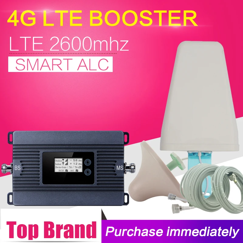 

Fast 4G Network 80dB 4G LTE 2600 Cell Phone Signal Booster 4G LTE Mobile Repeater Cellular Signal Repeater 4G Amplifier Antenna