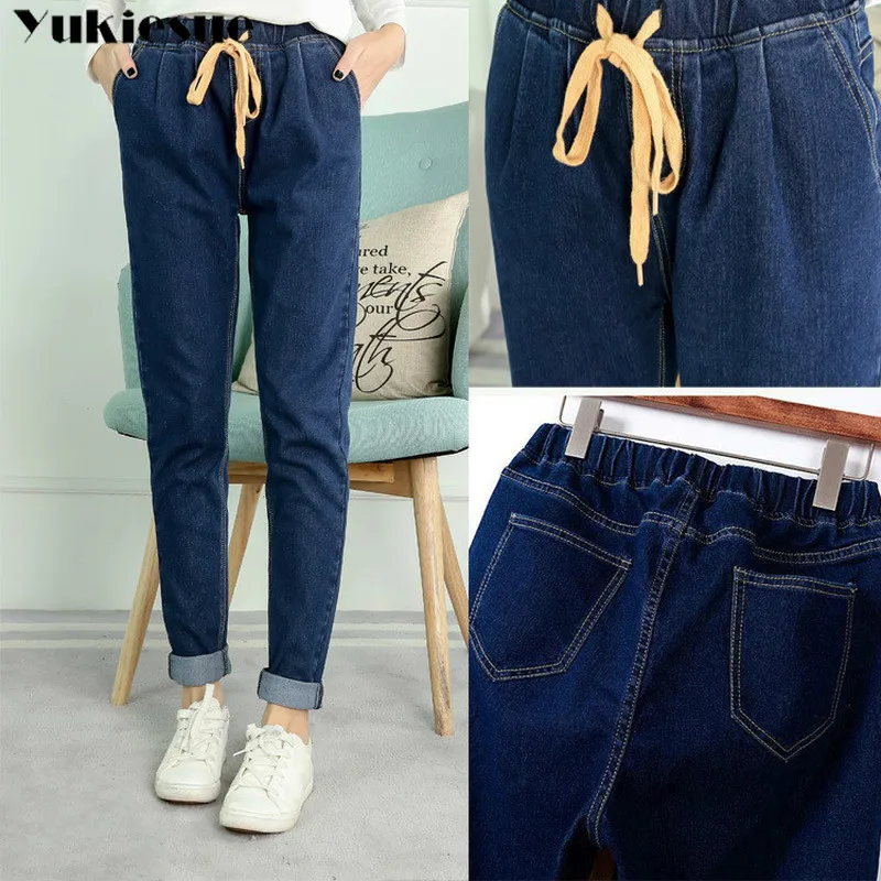 Женские джинсы рваные джинсы в мужском стиле для женщин штаны-шаровары деним, джинсы для женщин с высокой талией свободные джинсы женские Большие размеры 5XL