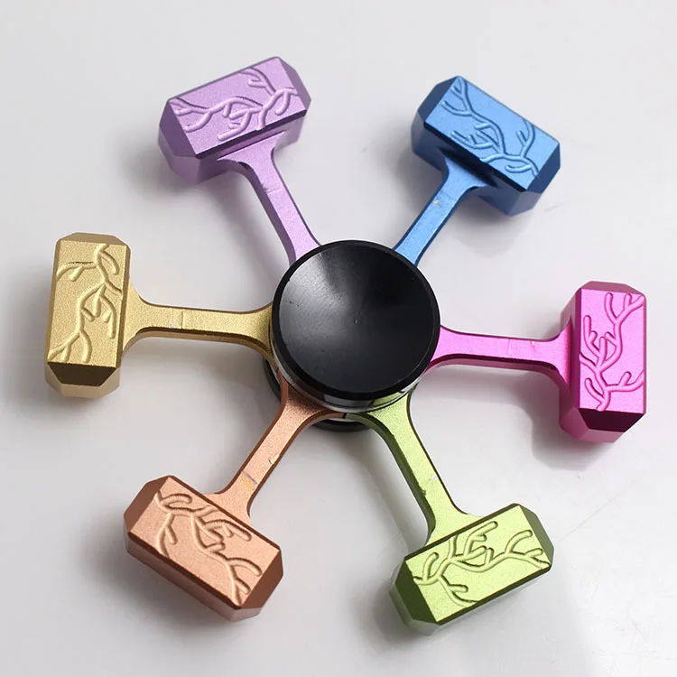 Красочные Thor Hammer Hercules Тип Спиннер ручной Спиннер для лучшего фокуса уменьшить аутизм СДВГ стресс игрушки с подарочной коробкой