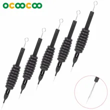 5 шт) интегрированная упаковка одноразовая игла+ ручка трубка 1RL-серебро+ черный(5 шт