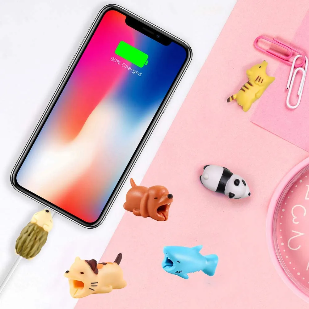20 шт. кабель укус протектор для Iphone кабель укусов животных держатель телефона аксессуар Chompers шнур наушников протектор Аниме Забавный