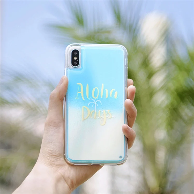 Простой Письмо световой жидкости чехол с сияющими блестками для iphone X XR XS Max 6 6s 7 8 плюс Жесткий пластик чехол Капа Coque