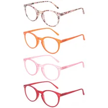 Очки для чтения, 4 пары, модные, весенние, с петлями, для чтения, высокое качество, большое значение, для мужчин и женщин, цветные очки для дальнозоркости