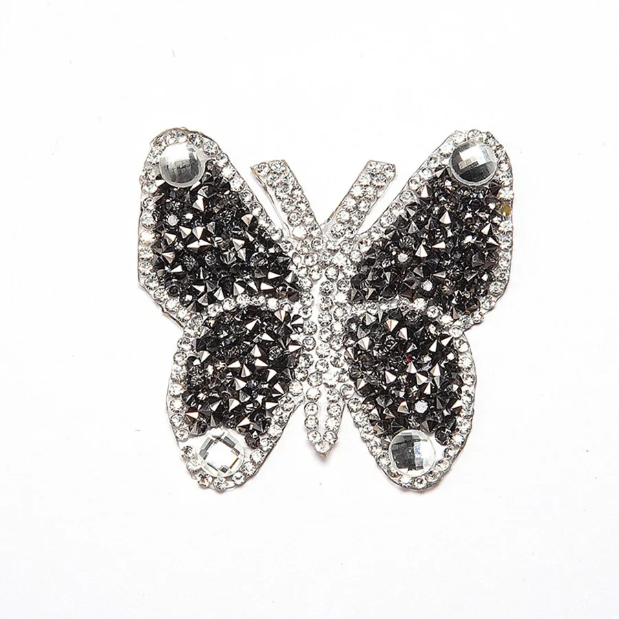 Colorful Butterfly Patches Rhinestone Heat Transfer Iron-On DIY Patches Appliques For Clothes Garment Bags 66cm-1 (9)