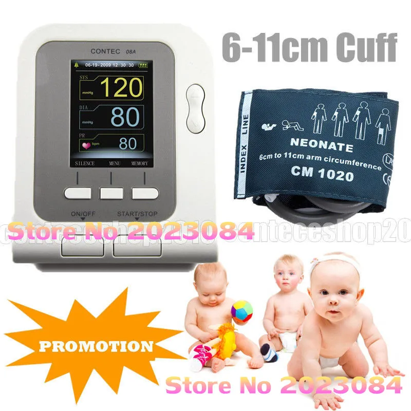 

Infant Neonate Infant Digital Blood Pressure Monitor CONTEC08A SPO2 PR PC Software USA Neonate