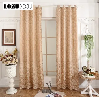 

LOZUJOJU Free shipping jacquard 3D curtain for living room modern living room curtains semi blackout curtain ready made curtains
