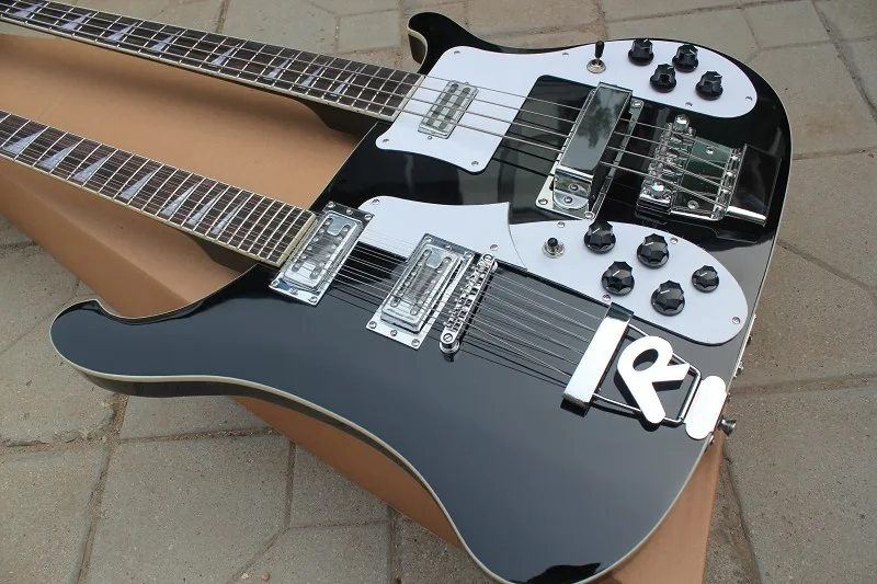 Wholesale Cnbald Double Necks Rick...r 4003 electric bass guitar + 12
