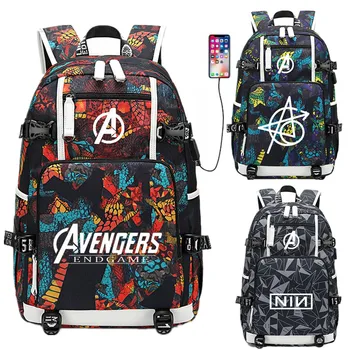 

Avengers Super Hero USB Port Backpack Bag Laptop Travel Bag Rucksack Bag Cosplay School Stundet Kids Boys Book Bag Gift