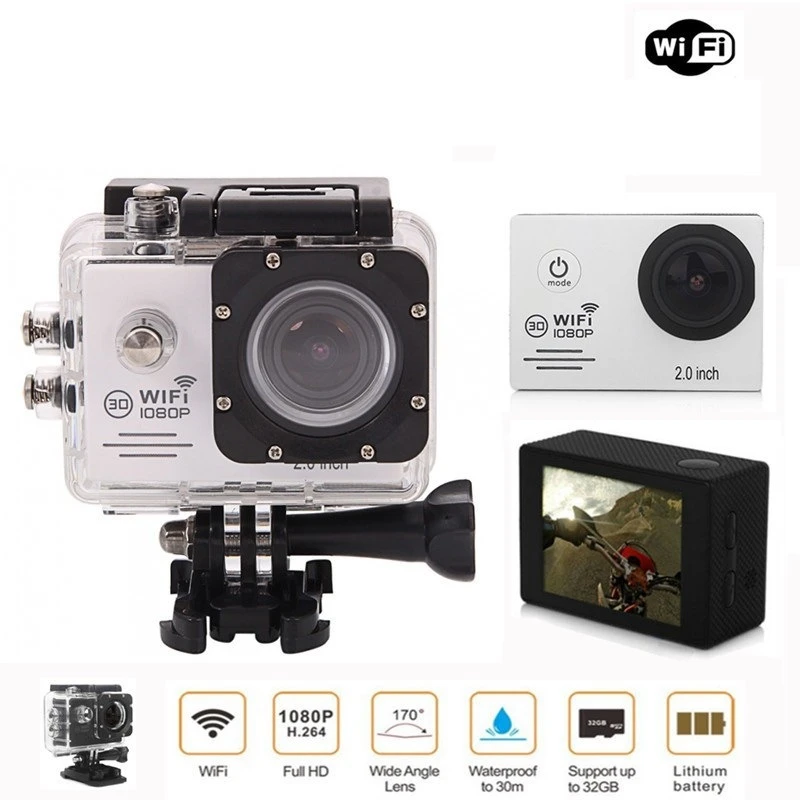 

Ausek 1080P 30fps 16MP Full HD Sports Action Camera With HDMI 2 Inch LCD Built in 900mAh Battery For RC FPV Racing Camera Drone