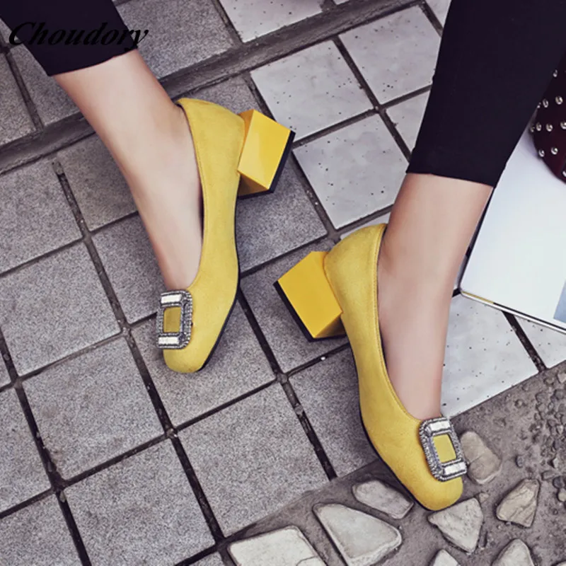 

Spring Autumn Designer Shoes Women Luxury 2017 Crystal Women Shoes Strange Style Square Toe Women Pumps Low Heel Wedding Shoes